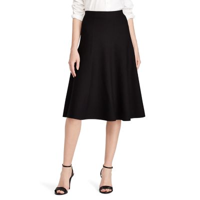 ＜POLO RALPH LAUREN（ウィメンズ）/ポロラルフローレン＞ ニット A ライン スカート B10ブラック 【三越・伊勢丹/公式】