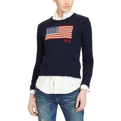 ＜POLO RALPH LAUREN（ウィメンズ）/ポロラルフローレン＞ フラッグ コットン クルーネック セーター 【三越・伊勢丹/公式】