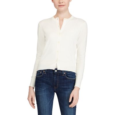 ＜POLO RALPH LAUREN（ウィメンズ）/ポロラルフローレン＞ ピマ コットン カーディガン B64ホワイト 【三越・伊勢丹/公式】