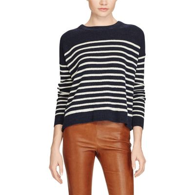 ＜POLO RALPH LAUREN（ウィメンズ）/ポロラルフローレン＞ ストライプド クルーネック セーター 【三越・伊勢丹/公式】