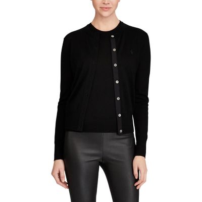 ＜POLO RALPH LAUREN（ウィメンズ）/ポロラルフローレン＞ メリノウール カーディガン B10ブラック 【三越・伊勢丹/公式】