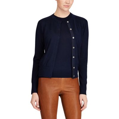 ＜POLO RALPH LAUREN（ウィメンズ）/ポロラルフローレン＞ メリノウール カーディガン B82ブルー 【三越・伊勢丹/公式】