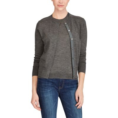 ＜POLO RALPH LAUREN（ウィメンズ）/ポロラルフローレン＞ メリノウール カーディガン D86グレー 【三越・伊勢丹/公式】