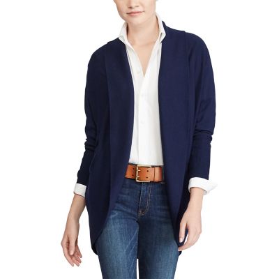 ＜POLO RALPH LAUREN（ウィメンズ）/ポロラルフローレン＞ オープンフロント カーディガン B82ブルー 【三越・伊勢丹/公式】