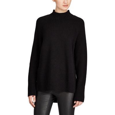 ＜POLO RALPH LAUREN（ウィメンズ）/ポロラルフローレン＞ ウールカシミヤ モックネック セーター B10ブラック 【三越・伊勢丹/公式】