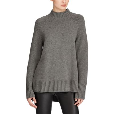 ＜POLO RALPH LAUREN（ウィメンズ）/ポロラルフローレン＞ ウールカシミヤ モックネック セーター D86グレー 【三越・伊勢丹/公式】