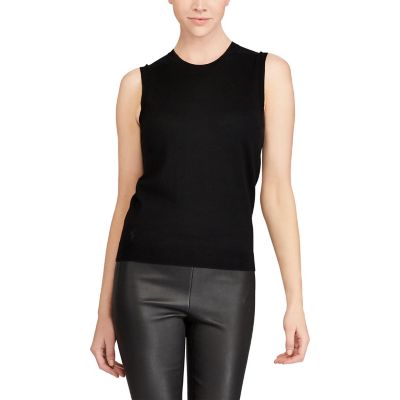 ＜POLO RALPH LAUREN（ウィメンズ）/ポロラルフローレン＞ メリノウール スリーブレス セーター B10ブラック 【三越・伊勢丹/公式】