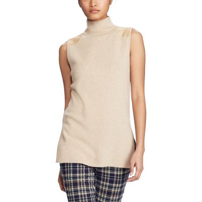 ＜POLO RALPH LAUREN（ウィメンズ）/ポロラルフローレン＞ スリーブレス モックネック セーター E23ブラウン 【三越・伊勢丹/公式】