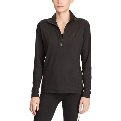 ＜POLO RALPH LAUREN（ウィメンズ）/ポロラルフローレン＞ 【POLO SPORT】ジャージー ハーフジップ プルオーバー B10ブラック 【三越・伊勢丹/公式】