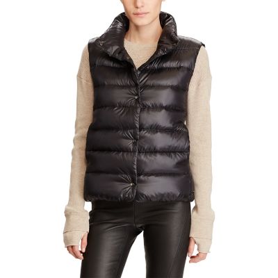 ＜POLO RALPH LAUREN（ウィメンズ）/ポロラルフローレン＞ 【POLO SPORT】ウォーターレペレント ダウン ベスト B10ブラック 【三越・伊勢丹/公式】