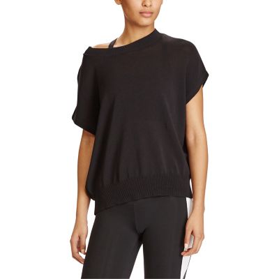 ＜POLO RALPH LAUREN（ウィメンズ）/ポロラルフローレン＞ 【POLO SPORT】ボクシー キャップスリーブ Tシャツ B10ブラック 【三越・伊勢丹/公式】