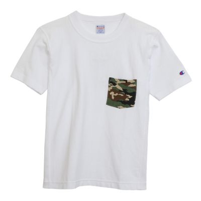 ＜Champion/チャンピオン＞ 【S】Tシャツ(C3-B369) 011・白（xベージュカモフラージュ） 【三越・伊勢丹/公式】