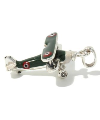 ＜サトゥルノ/SATURNO＞ チャーム/飛行機(CS128) グリーン 【三越・伊勢丹/公式】