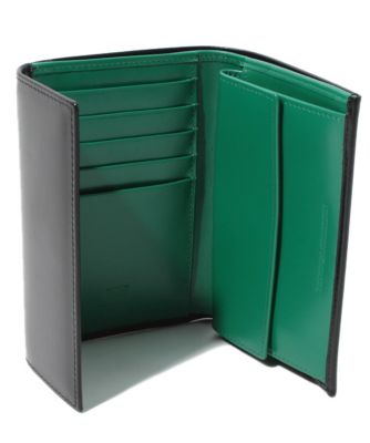 ＜ホワイトハウスコックス/WhitehouseCox＞ 三つ折り財布(S1026・IND) グリーン（外側ブラック） 【三越・伊勢丹/公式】