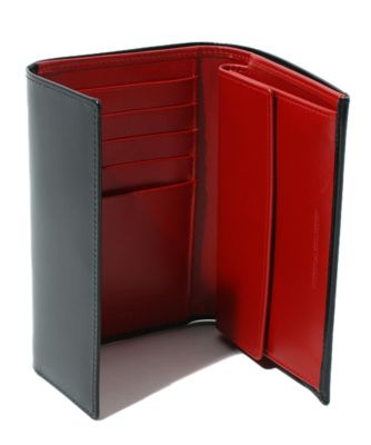 ＜ホワイトハウスコックス/WhitehouseCox＞ 三つ折り財布(S1026・IND) レッド（外側ブラック） 【三越・伊勢丹/公式】