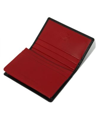 ＜ホワイトハウスコックス/WhitehouseCox＞ カードケース(S2380・IND) レッド（外側ブラック） 【三越・伊勢丹/公式】
