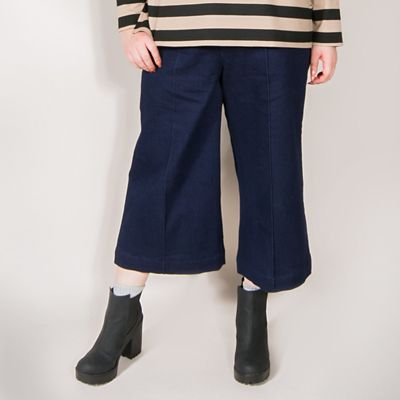 ＜VARAL DE MODA+＞ 大きいサイズ ストレッチデニムワイドパンツ(V72-1016)(クローバープラス) インディゴ(66) 【三越・伊勢丹/公式】