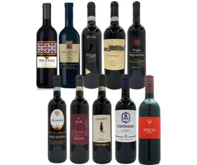 <イタリア展ワイン特集>【送料無料】ＣＥ１　イタリアの土着品種を愉しむ赤ワイン１０本セット　９月１１日（金）～９月１６日（水）までのお届け