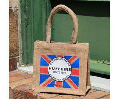 <英国展>＜ＨＵＦＦＫＩＮＳ／ハフキンス＞ジュートバッグ　Ｓサイズ　ユニオンジャック　※１１月１７日（火）より順次お届け