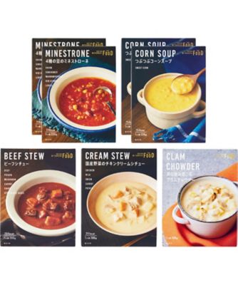 <${item.brandName}> 〈ミツコシイセタン　ザ・フード〉スープ＆シチュー詰合せ　※送料無料【Ｂ０１６７６３】