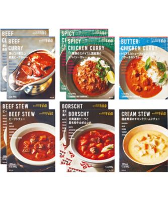 <${item.brandName}> 〈ミツコシイセタン　ザ・フード〉カレー＆シチュー詰合せ　※送料無料【Ｂ０１６９３３】