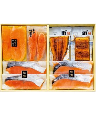 <${item.brandName}> 〈幸乃家〉鮭・魚卵と鰻蒲焼詰合せ　※送料無料【Ｙ０４４５２３】