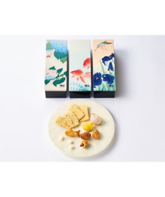 <${item.brandName}> 東京国立近代美術館　限定ギフト〈赤坂柿山〉紫陽花・金魚二匹・川蝉とかきつばた　赤坂あわせ　花鳥図　※送料無料【Ｂ０５１０６３】