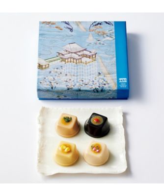 <${item.brandName}> 東京国立博物館　限定ギフト〈赤坂松葉屋〉帷子　浅葱麻地清水風景模様　季（とき）の彩　胡麻豆腐詰合せ　※送料無料【Ｂ０５１１９３】