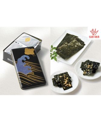 <${item.brandName}> 東京国立博物館　限定ギフト〈山城屋〉波千鳥蒔絵提重（なみちどりまきえさげじゅう）　おつまみ海苔詰合せ　※送料無料【Ｂ０５１３４３】