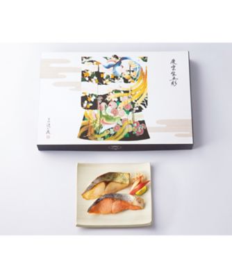 <${item.brandName}> 京都国立近代美術館　限定ギフト〈京洛　辻が花〉一越縮緬地鳳凰桐文振袖　レンジで柚香西京漬詰合せ　※送料無料【Ｙ０５１４０３】
