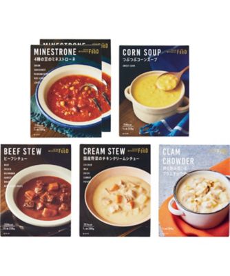 <${item.brandName}> 〈ミツコシイセタン　ザ・フード〉スープ＆シチュー詰合せ　※送料無料【Ｂ０１６７６３】
