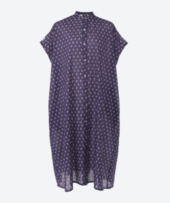 <marble SUD (Women/大きいサイズ)>Ｂｌｏｃｋ　Ｆｌｏｗｅｒ　シャツワンピース