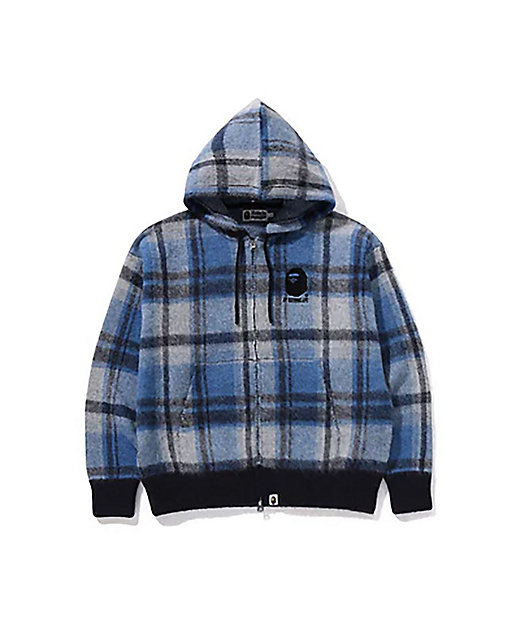 ブルゾン BAPE CHECK MOHAIR KNIT ブルゾン BAPE CHECK MOHAIR KNIT