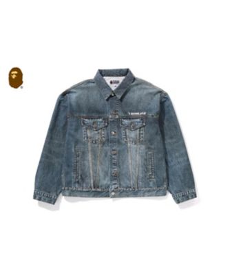 ブルゾン　ＦＡＫＥ　ＰＲＩＮＴ　ＤＥＮＩＭ　ＪＡＣＫＥＴ　１Ｌ３０－１４０－３１１