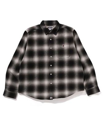 ＜A BATHING APE(R)・BAPE(R) (Men)＞シャツ　ＯＮＥ　ＰＯＩＮＴ　ＯＭＢＲＥ　ＣＨＥＣＫ　ＲＥＬＡＸＥＤ　ＦＩＴ　ＬＳ　ＳＨＩＲＴ　００１ＳＨＫ７０１００２Ｍ