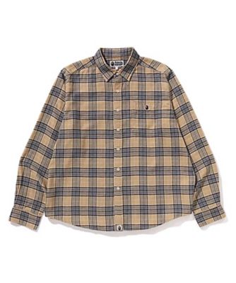 ＜A BATHING APE(R)・BAPE(R) (Men)＞シャツ　ＯＮＥ　ＰＯＩＮＴ　ＦＬＡＮＮＥＬ　ＣＨＥＣＫ　ＲＥＬＡＸＥＤ　ＦＩＴ　ＳＨＩＲＴ　００１ＳＨＫ７０１００３Ｍ