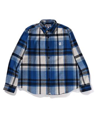 ＜A BATHING APE(R)・BAPE(R) (Men)＞シャツ　ＢＡＰＥ　ＣＨＥＣＫ　ＲＥＬＡＸＥＤ　ＦＩＴ　ＳＨＩＲＴ　００１ＳＨＫ８０１００４Ｍ