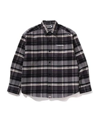 ＜A BATHING APE(R)・BAPE(R) (Men)＞シャツ　ＢＡＰＥ　ＣＨＥＣＫ　ＦＬＡＮＮＥＬ　ＳＨＩＲＴ　００１ＳＨＫ８０１３１０Ｍ