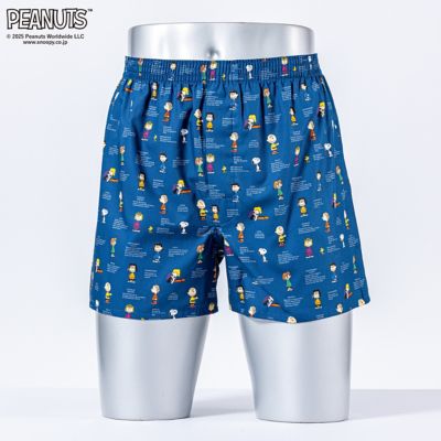 ＜PEANUTS (Men) ＞プリントトランクス　前開き　スヌーピー＆フレンズ　０１１３１０５００１