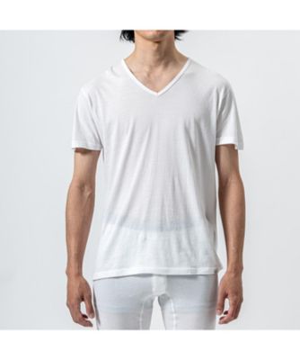 ＜木村メリヤス工場 (Men)＞和紙天竺ＶネックＴシャツ