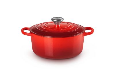 LE CREUSET ココットロンド チェリーレッド ル・クルーゼ - 調理器具