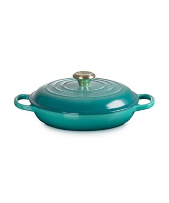 ＜LE CREUSET＞【ル・クルーゼおまとめ】シグニチャー　ビュッフェ・キャセロール　２６ｃｍ　ブルー　リビエラ
