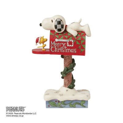 edom (Men)/エドム フィギュア Snoopy and Woodstock Christmas Mailbox