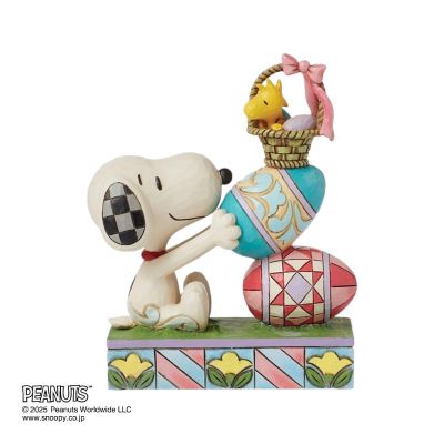 edom (Men)/エドム フィギュア Snoopy and Woodstock stacked Easter Egg