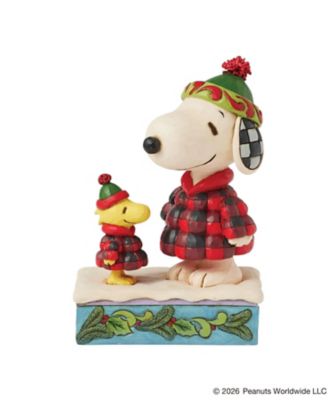 フィギュア Snoopy and Woodstock Plaid