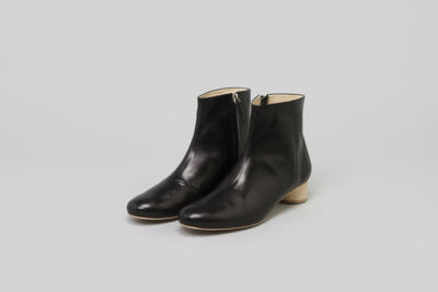 レディース【AMERI】 WOOD CIRCLE HEEL BOOTS