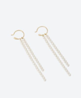 フリンジパールピアス