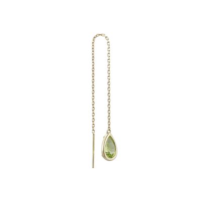 Ｋ１４ＹＧ　ペリドット　シングルピアス