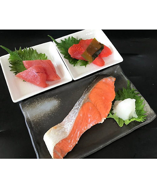  北洋紅鮭と甘口たらこ・昆布〆明太子のセット 魚介類