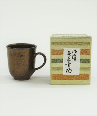 【越品】無名異焼玉堂窯元　マグカップ　丸型